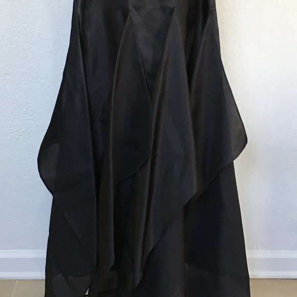 Avant Garde NOS YEOHLEE Satin Chiffon Art Deco Style Maxi Dress Evening Gown - Picture 2 of 7